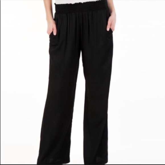 Matty M Pants - Black Wide Leg Pants